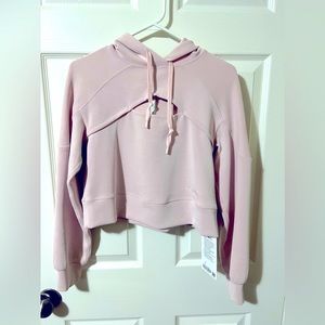 lululemon get centred hoodie misty pink size 2 NWT